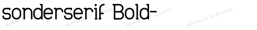 sonderserif Bold字体转换